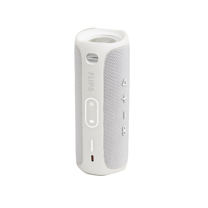 JBL Flip 5 - White - Portable Waterproof Speaker - Back image number null